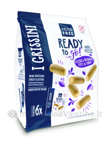 NUTRIFREE MINI GRISSINI - duonos lazdelės be glitimo, 180g | internetinevaistine.lt