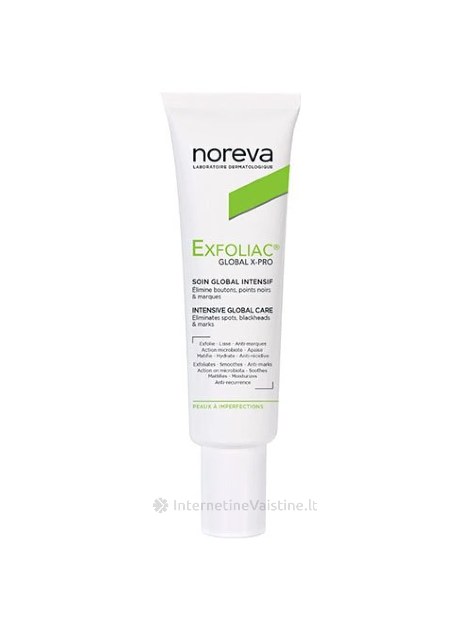 NOREVA EXFOLIAC GlobalX-PRO kremas nuo spuogų, 30 ml | internetinevaistine.lt