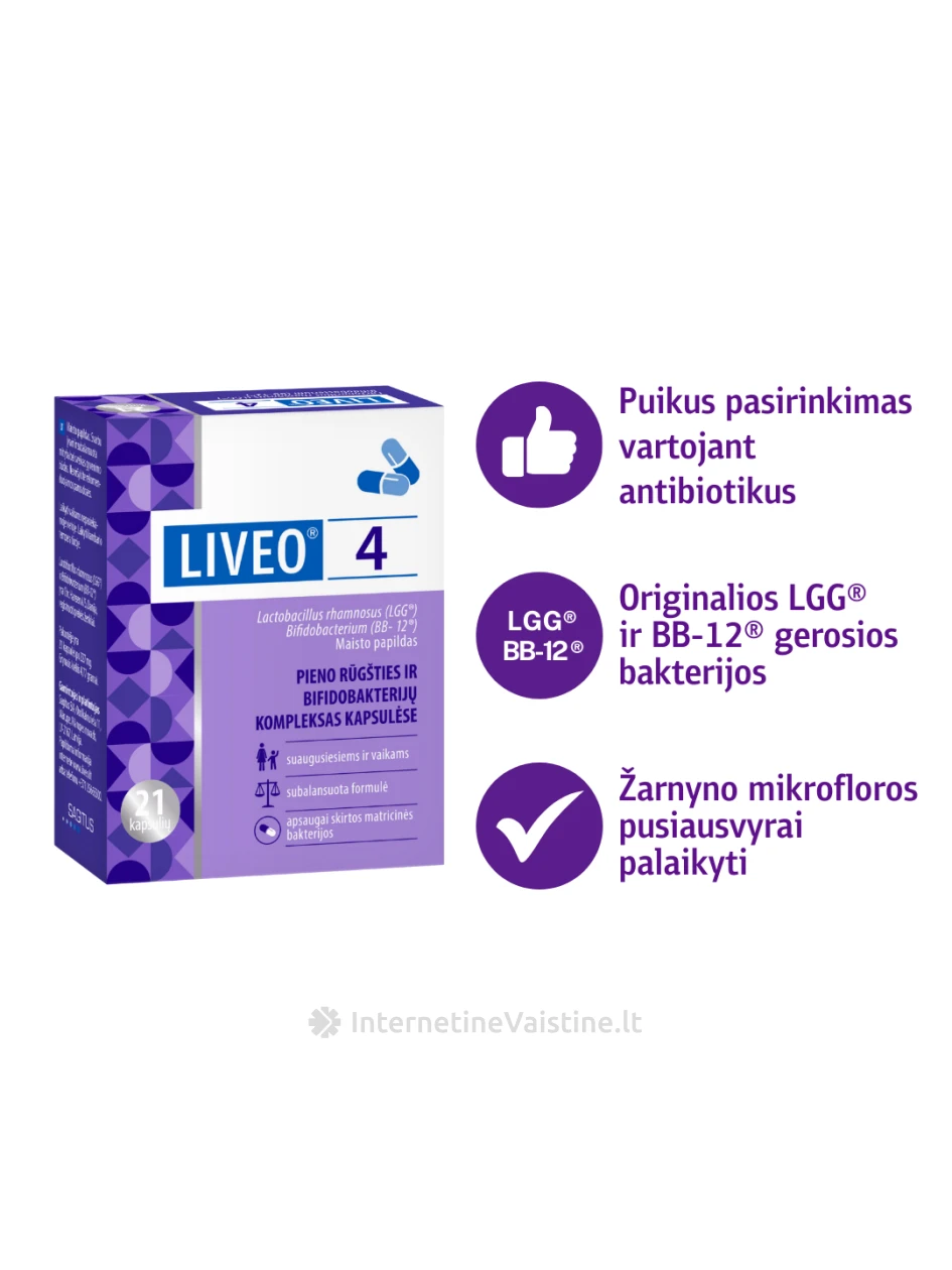 LIVEO® 4, 21 kapsulių, 21 kapsulių | internetinevaistine.lt