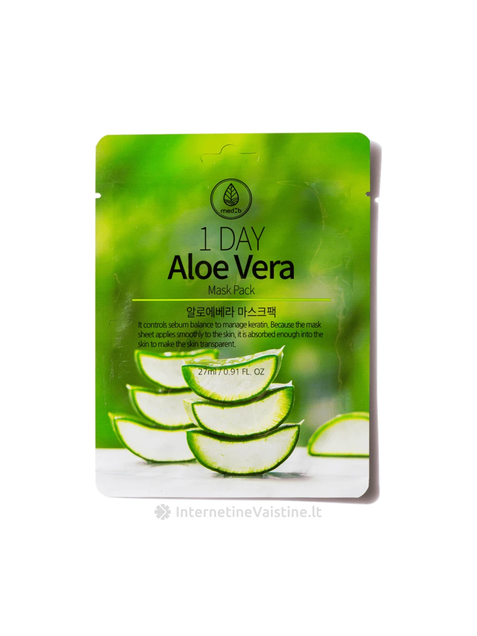 MedB Lakštinė kaukė su alaviju, 28g, Vnt | internetinevaistine.lt