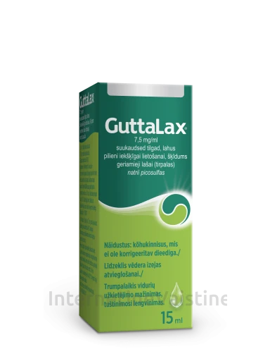 GUTTALAX 7.5mg/ml ger. lašai 15ml | internetinevaistine.lt