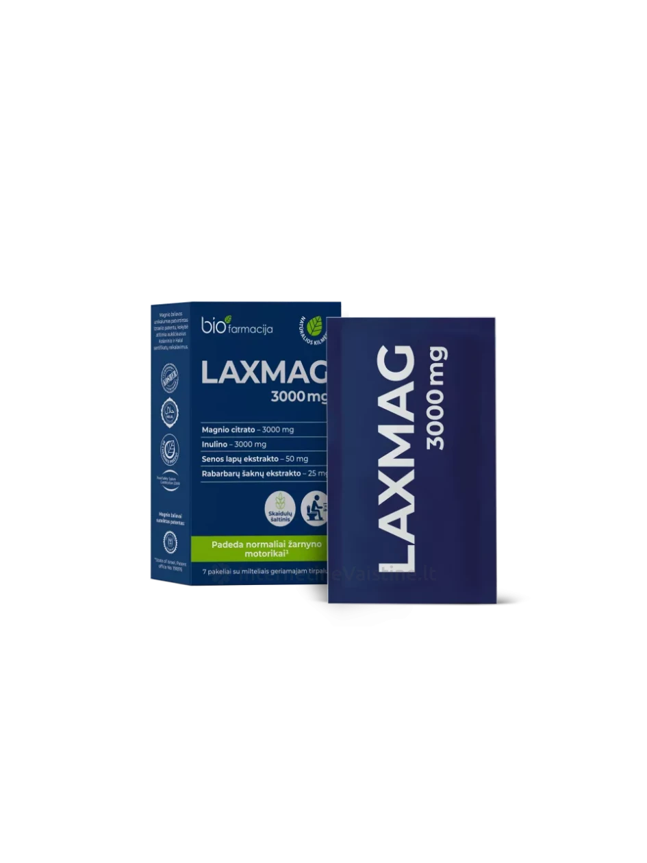 BIOFARMACIJA LAXMAG 3000mg milt. N7 | internetinevaistine.lt