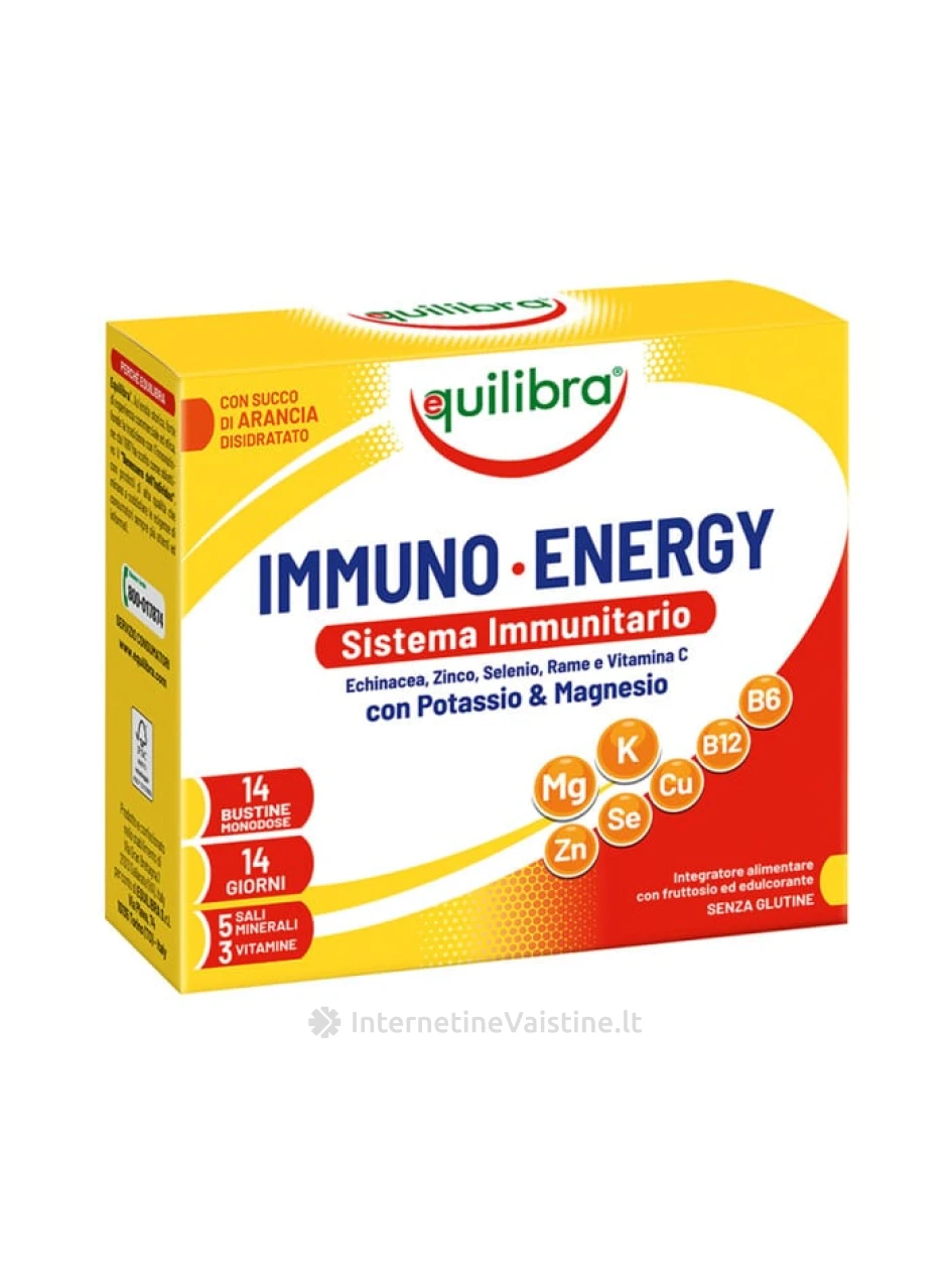 EQUILIBRA maisto papildas IMMUNO ENERGY POTASSIUM & MAGNESIUM N14 | internetinevaistine.lt