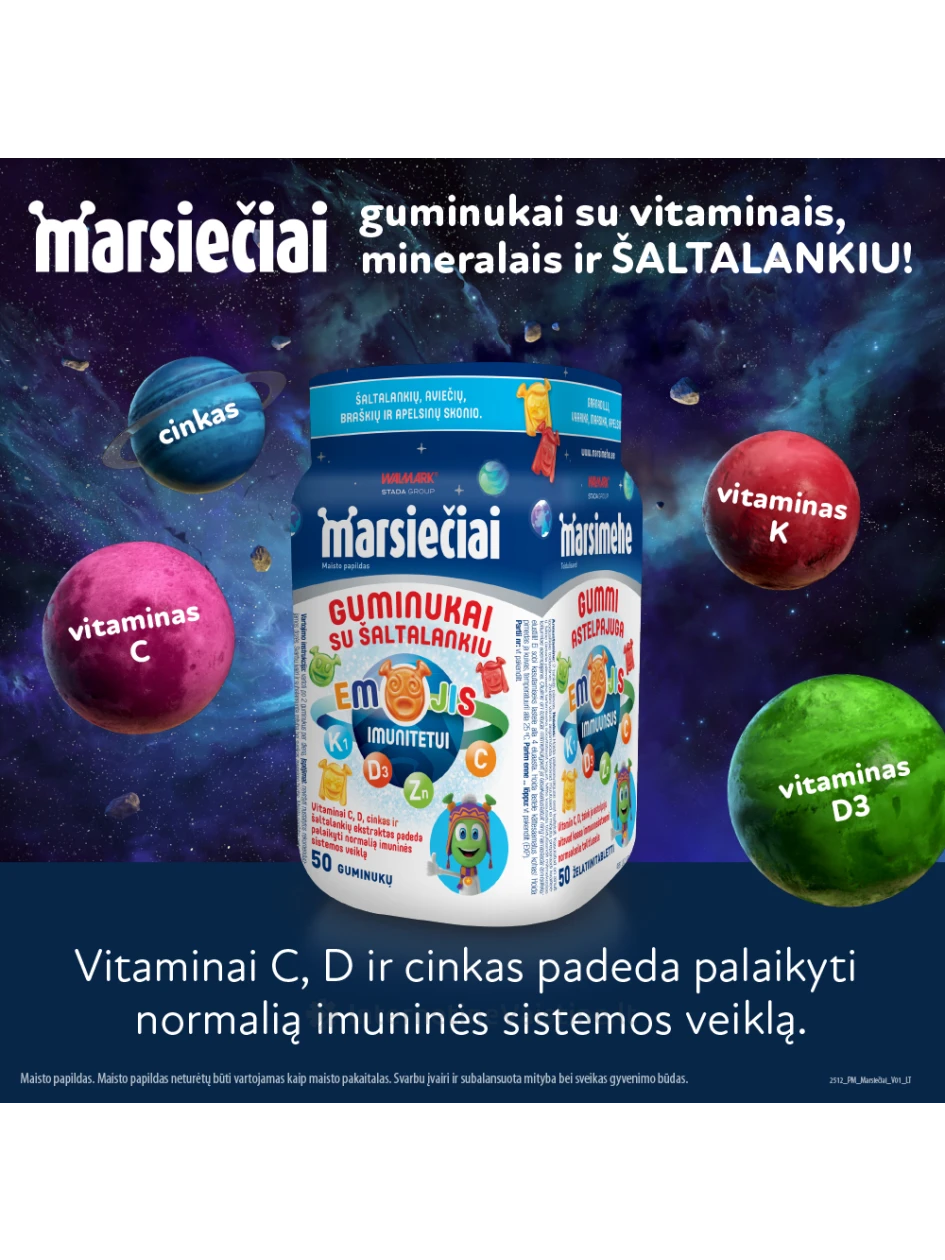 MARSIEČIAI guminukai Emoji su šaltalankiu N50, . | internetinevaistine.lt