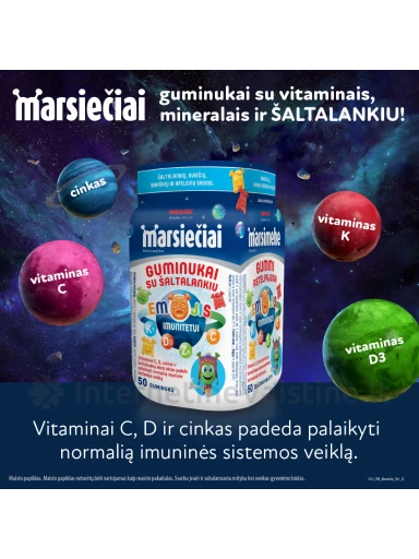 MARSIEČIAI guminukai Emoji su šaltalankiu N50, . | internetinevaistine.lt