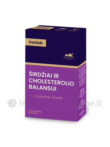 INOLAB širdžiai ir cholesterolio balansui, 30 vnt. | internetinevaistine.lt