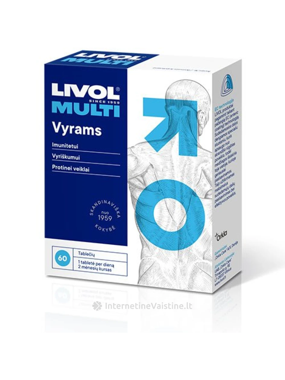 LIVOL MULTI TOTAL Men tab., N60 | internetinevaistine.lt