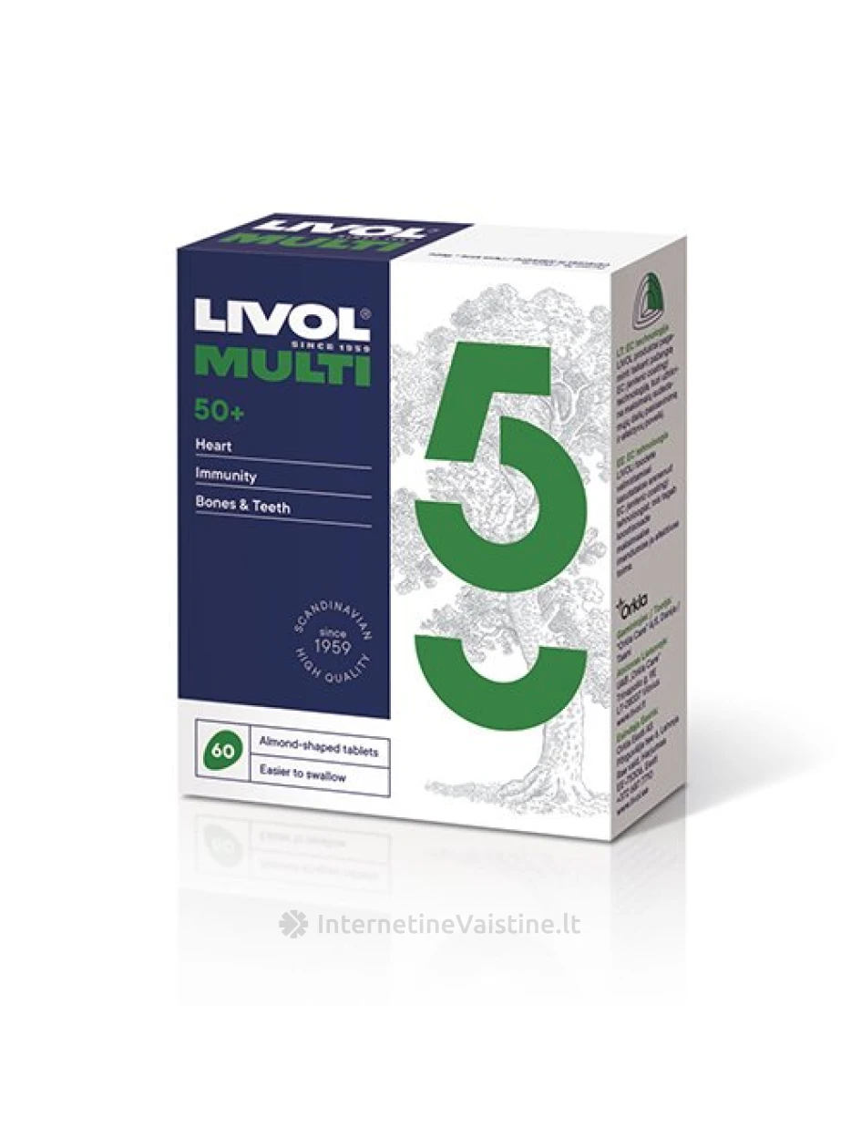 LIVOL MULTI TOTAL 50+ TAB. N60 | internetinevaistine.lt