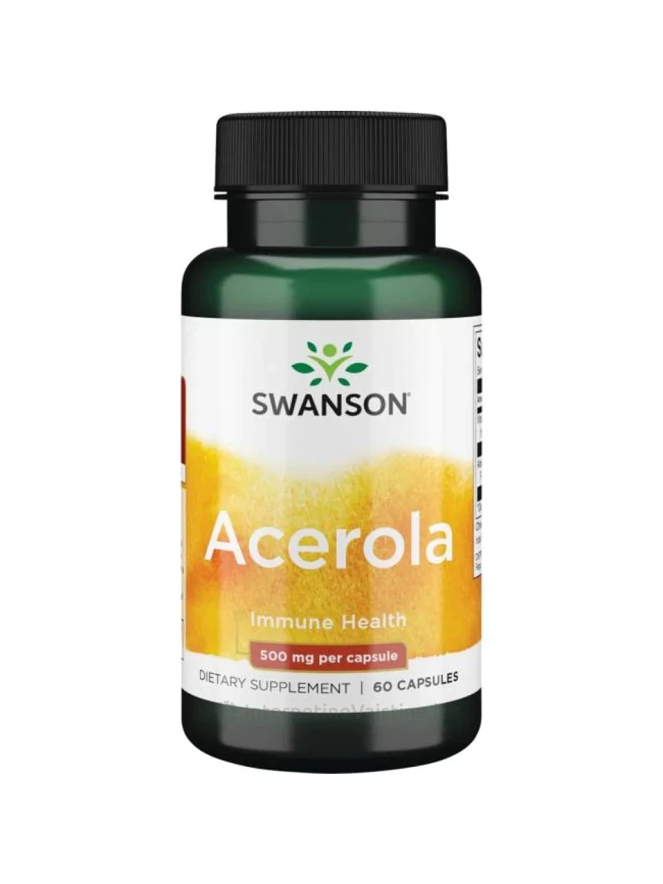SWANSON, Acerola ir Natūralus Vitaminas C, 60 kapsulių, N1 | internetinevaistine.lt