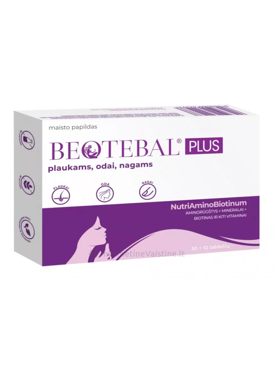 BEOTEBAL Plus plaukams, odai, nagams tab. N30+10 | internetinevaistine.lt