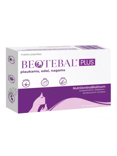 BEOTEBAL Plus plaukams, odai, nagams tab. N30+10 | internetinevaistine.lt