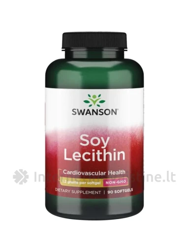 SWANSON, Lecitinas (be GMO) 1200MG, 90 minkštų kapsulių, N1 | internetinevaistine.lt