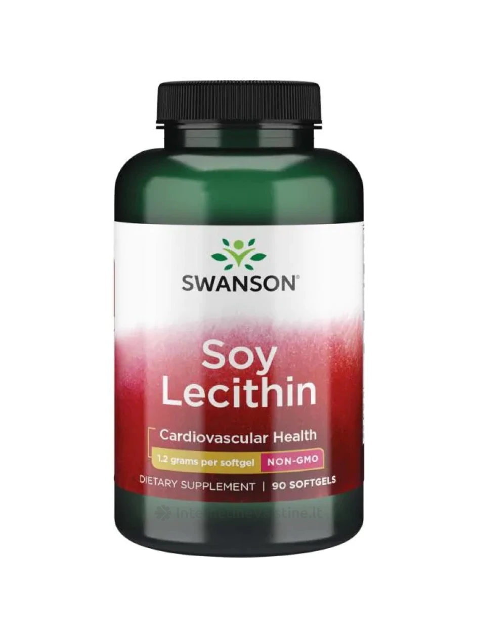 SWANSON, Lecitinas (be GMO) 1200MG, 90 minkštų kapsulių, N1 | internetinevaistine.lt
