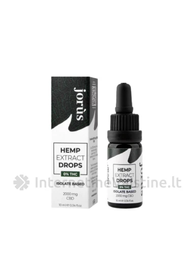 JORUS CBD Isolate Based 20% kanapių ekstraktas, natūralus, 10 ml | internetinevaistine.lt