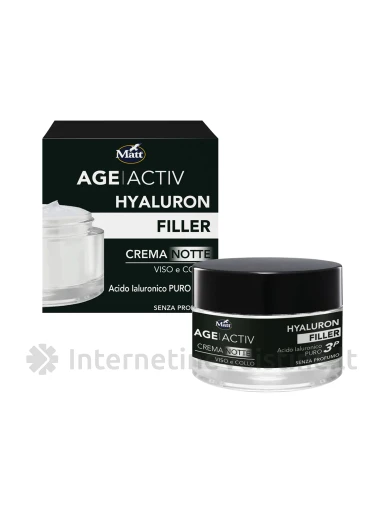 MATT Hyaluron Filler naktinis kremas veidui ir dekolte, 50 ml | internetinevaistine.lt