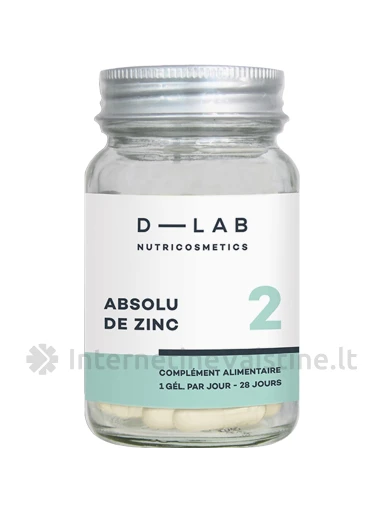 D-LAB Nutricosmetics - Maisto papildas, cinkas ,,Absolu de Zinc", N1 | internetinevaistine.lt