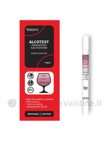 TESTERA  vienkartinis alkotesteris, N1 | internetinevaistine.lt