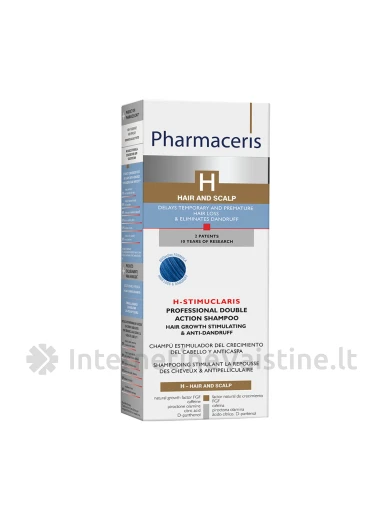 PHARMACERIS H,STIMUCLARIS 250ml dvigubo poveikio šampūnas, N1 | internetinevaistine.lt