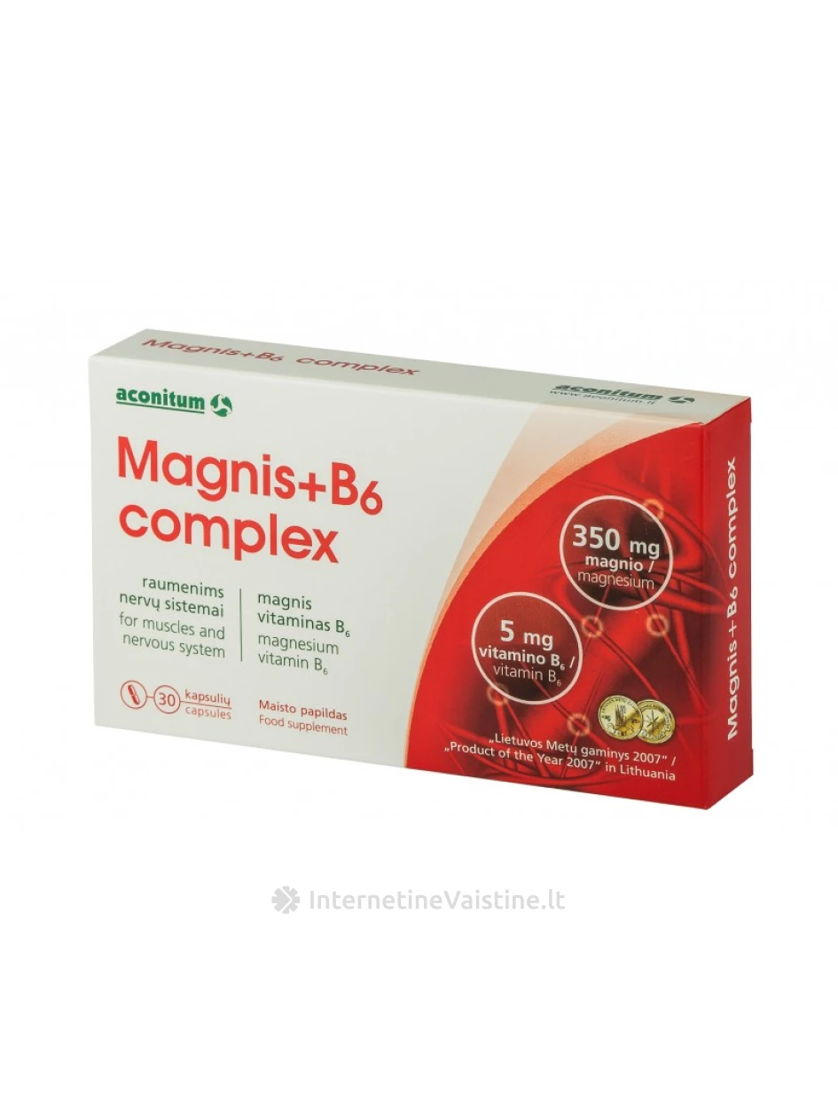 MAGNIS+B6 COMPLEX KAPS. N30 | internetinevaistine.lt
