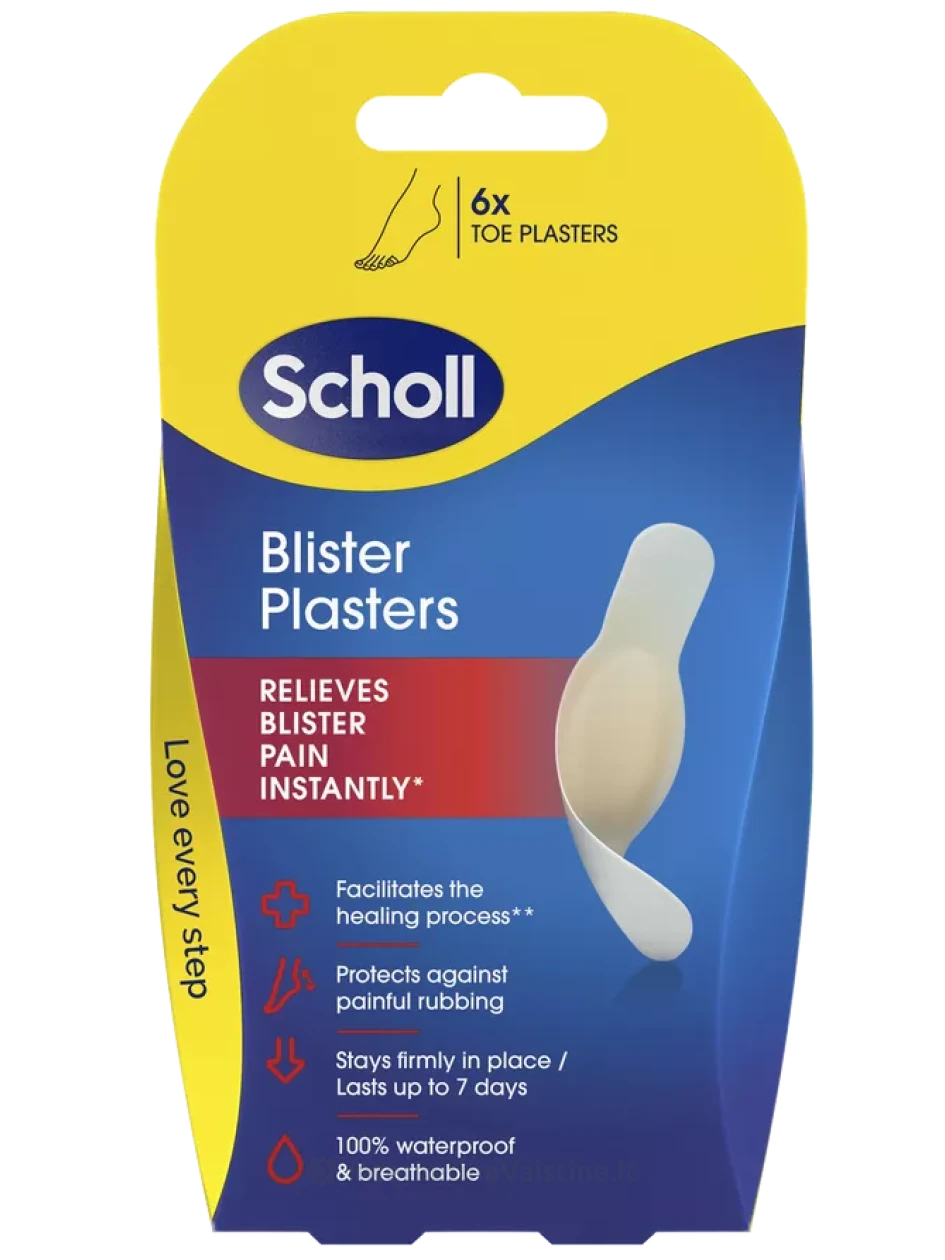 SCHOLL pleistrai pirštų pūslėms N6, 6 vnt. | internetinevaistine.lt