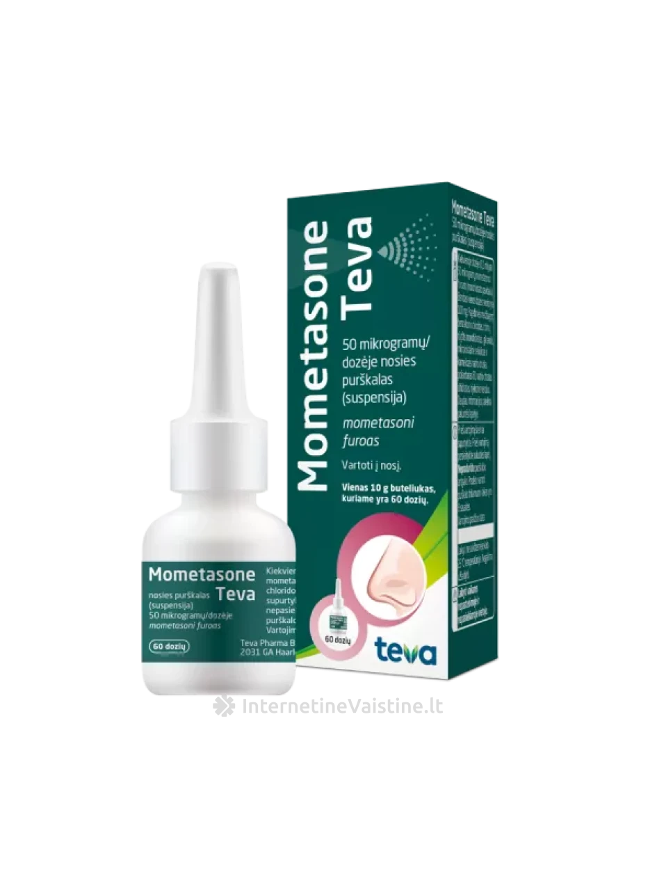 MOMETASONE Teva 50mcg/doz. nosies puršk. 60doz. N1 | internetinevaistine.lt