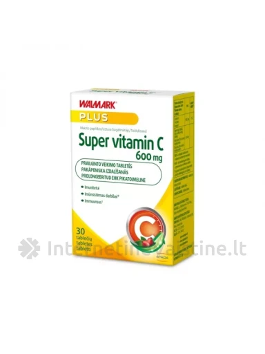 WALMARK SUPER VITAMINAS C, 600 mg, tab. N30 | internetinevaistine.lt