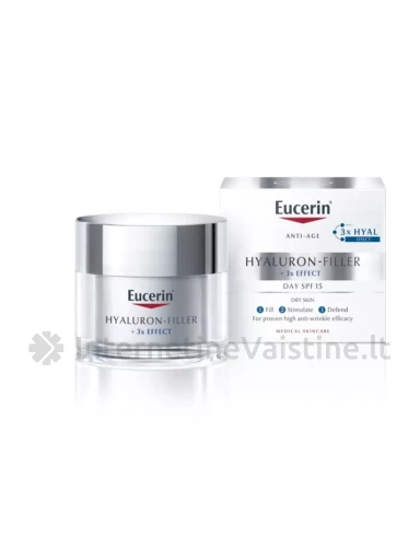 EUCERIN dieninis kremas sausai odai HYALURON FILLER SPF 15, 50 ml, N1 | internetinevaistine.lt
