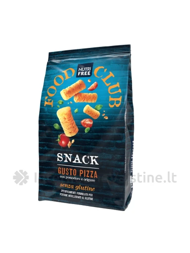 NUTRIFREE SNACK GUSTO PIZZA - picos skonio itališkas užkandis be glitimo, 100g | internetinevaistine.lt