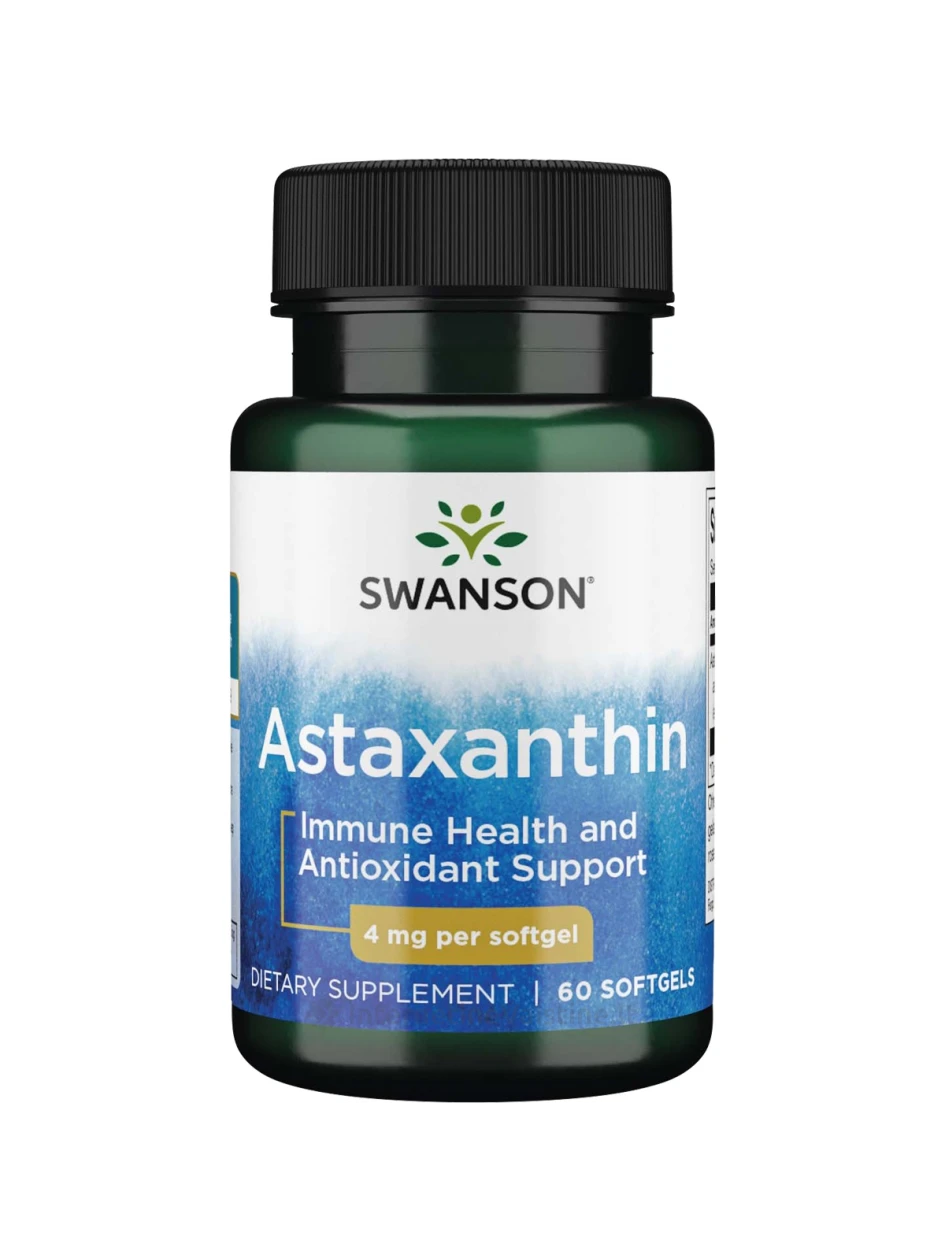 SWANSON, Astaksantinas 4MG, 60 minkštų kapsulių, N1 | internetinevaistine.lt