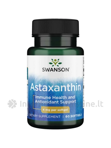 SWANSON, Astaksantinas 4MG, 60 minkštų kapsulių, N1 | internetinevaistine.lt