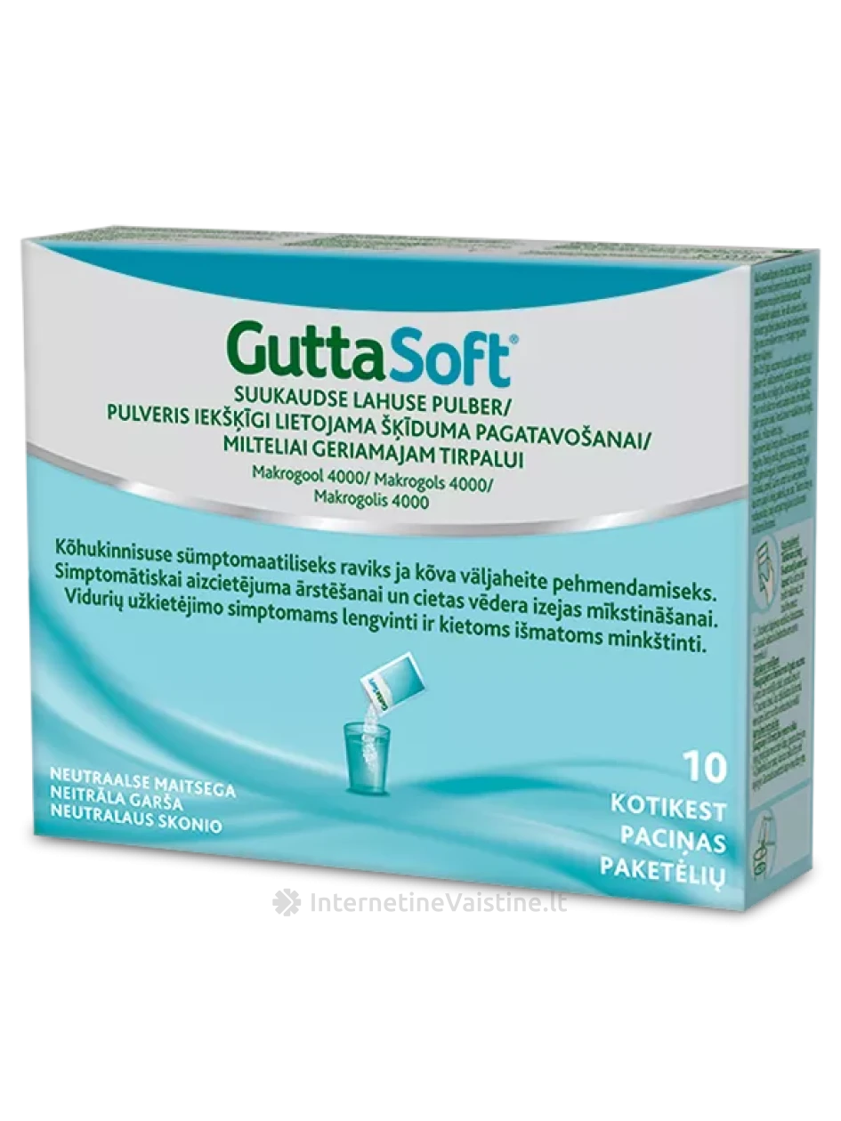 GUTTASOFT milt. geriam. tirp. N10, 10 vnt. | internetinevaistine.lt