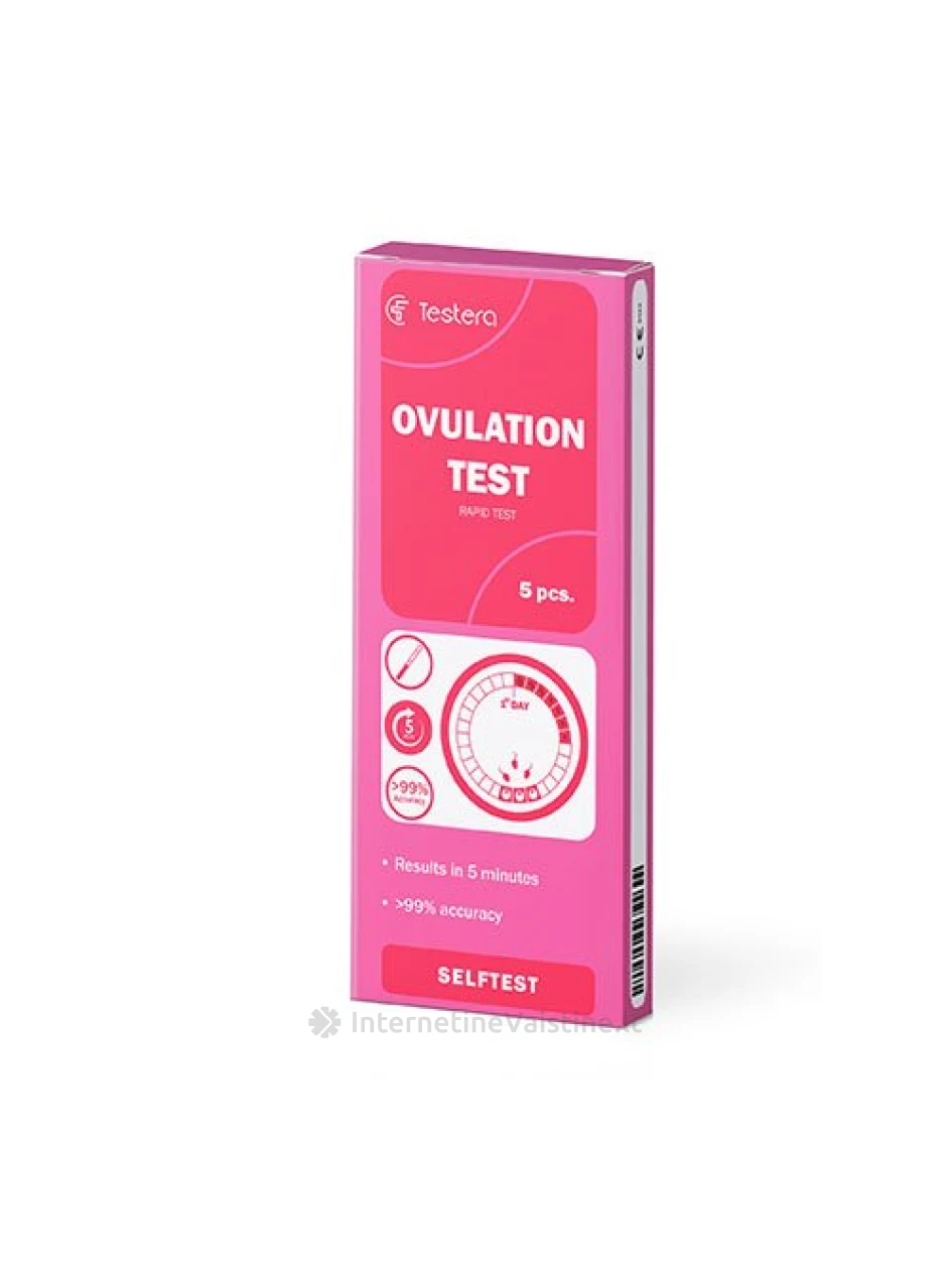 TESTERA  ovuliacijos testas (juostelė), N5 | internetinevaistine.lt