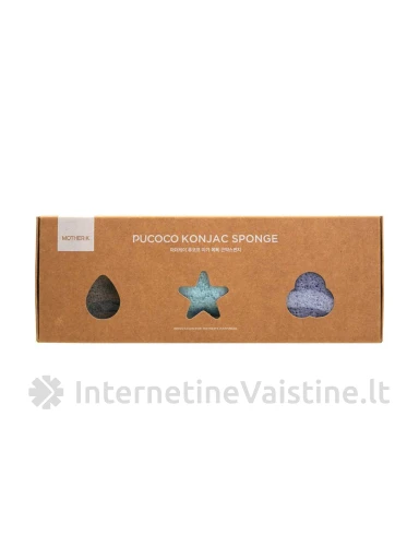 MOTHER-K kempinė Pucoco N3 (melsv.), 3 vnt. | internetinevaistine.lt