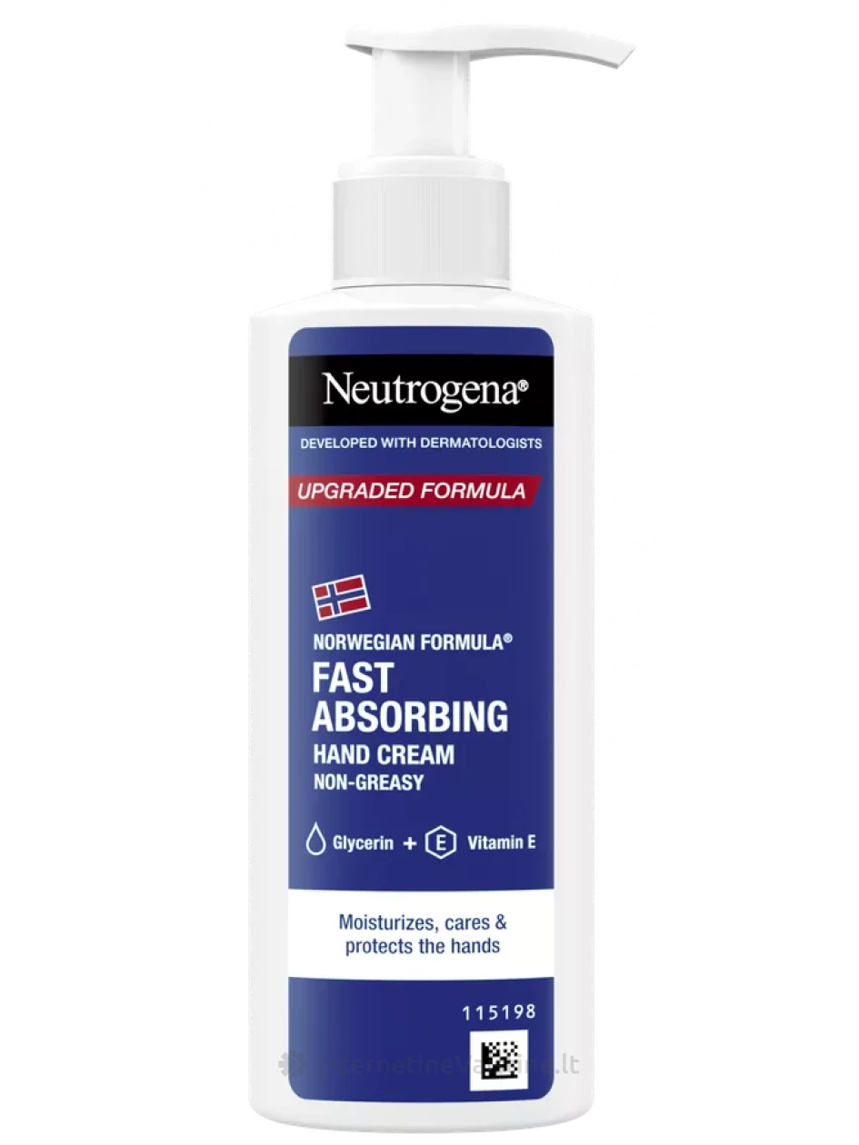 NEUTROGENA Fast absorbing rankų kremas, 150 ml, Vnt | internetinevaistine.lt