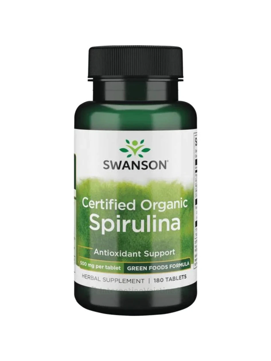 SWANSON, Spirulina (Ekologiška JAV), 180 tablečių, N1 | internetinevaistine.lt