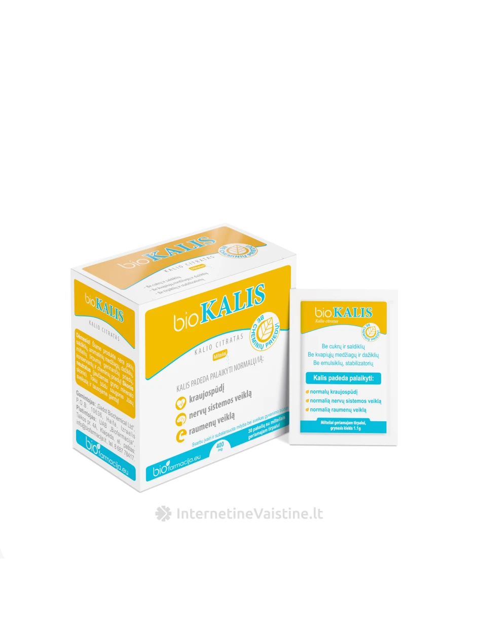 bioKALIS 400 mg, 30 pakelių | internetinevaistine.lt