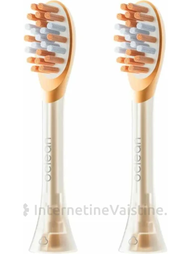 OCLEAN Brush Head 2 pcs P1K2 Orange elektriniui dantų šep. galvutės N2 | internetinevaistine.lt