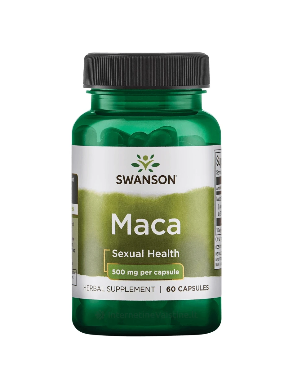 SWANSON, MACA 2000MG, 60 kapsulių, N1 | internetinevaistine.lt