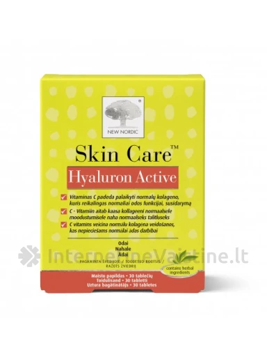 NEW NORDIC SKIN CARE Hyaluron Active, 30 tablečių | internetinevaistine.lt