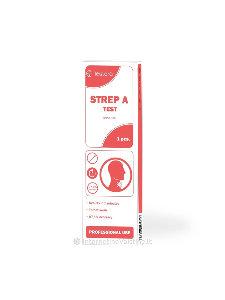 TESTERA, Streptokoko A greitasis testas N1, Streptokoko A greitasis testas N1 | internetinevaistine.lt