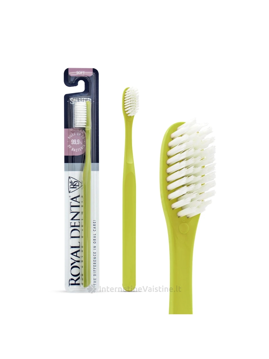 ROYAL DENTA dantų šepetėlis Silver Medium, 1 vnt. | internetinevaistine.lt