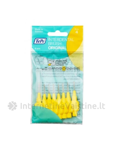 DANTŲ ŠEP. TEPE TARPDANČIAMS 0.7MM N8 (GELT.) (643) | internetinevaistine.lt