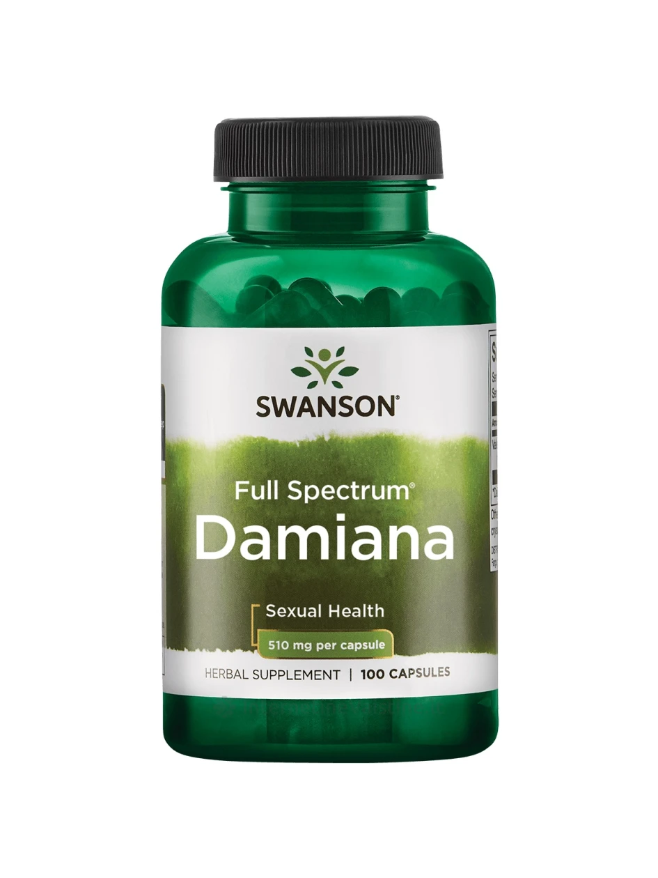 SWANSON, Damiana lapai, 100 kapsulių, N1 | internetinevaistine.lt
