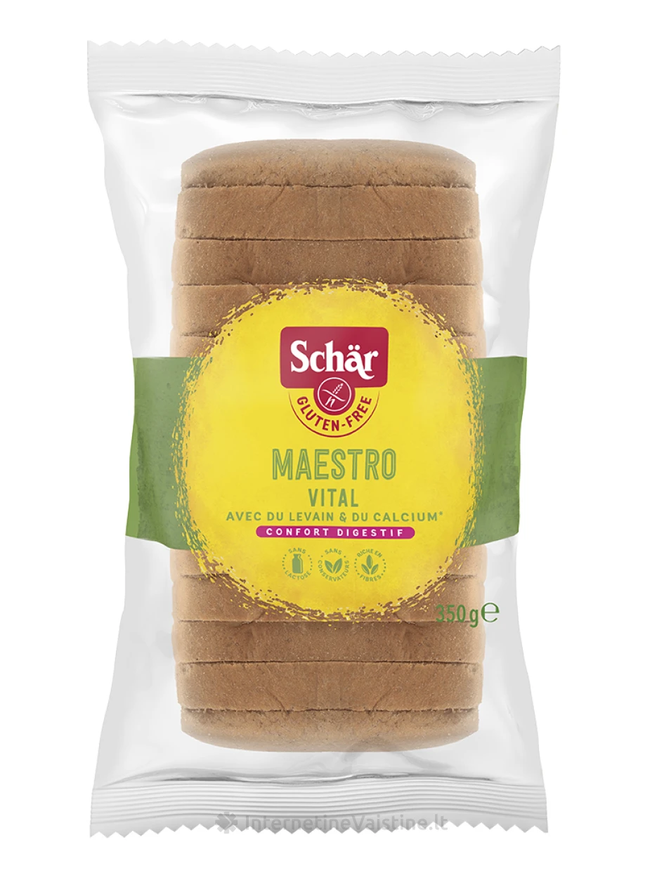Schär MAESTRO VITAL – raikyta duona be glitimo, 350g | internetinevaistine.lt