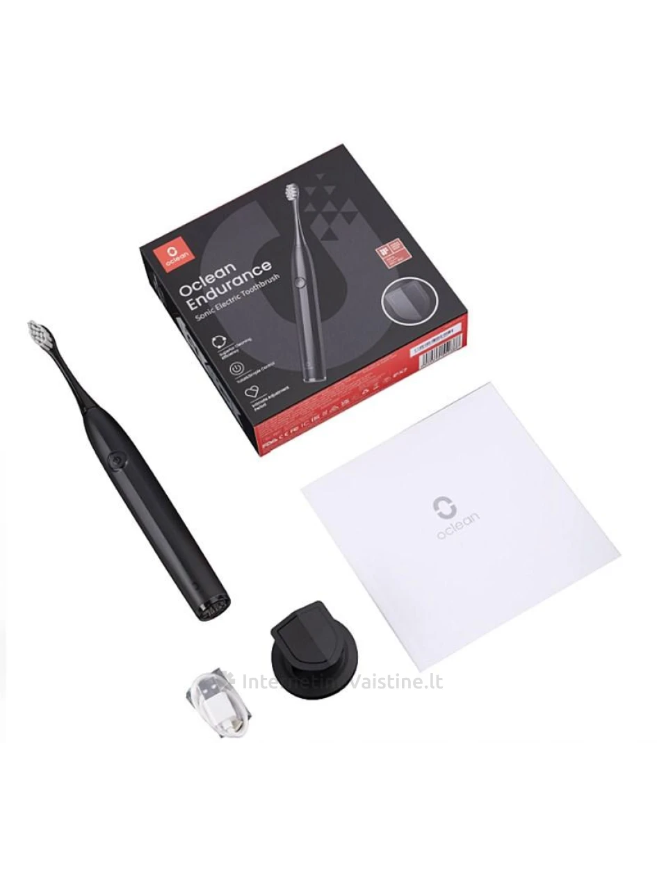 OCLEAN Endurance Black elektrinis dantų šepetėlis N1, Vnt | internetinevaistine.lt