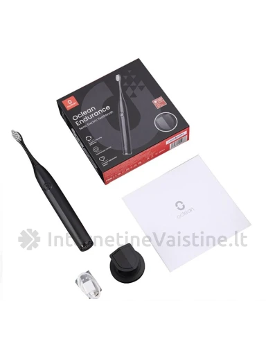 OCLEAN Endurance Black elektrinis dantų šepetėlis N1, Vnt | internetinevaistine.lt