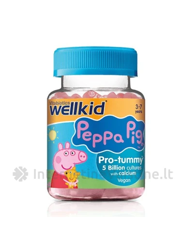 WLLKID PEPPA PIG PRO-TUMMY, 30 guminukų, 30 vnt. | internetinevaistine.lt