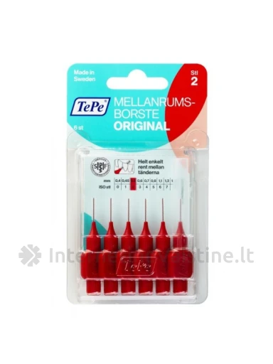 DANTŲ ŠEP. TEPE TARPDANČIAMS 0.5MM N6 (RAUD.) | internetinevaistine.lt