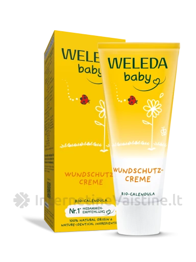 WELEDA Calendula Baby kremas vaikams su cinku ir medetkomis, 75 ml (iššutimui), Vnt | internetinevaistine.lt