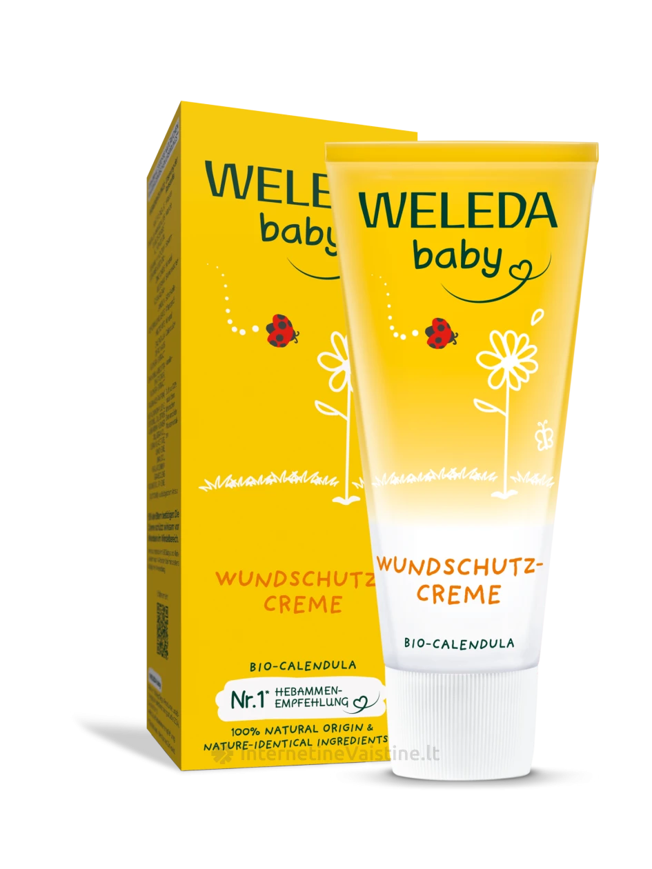 WELEDA Calendula Baby kremas vaikams su cinku ir medetkomis, 75 ml (iššutimui), Vnt | internetinevaistine.lt